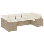 Set sofás de jardín 7 piezas y cojines ratán sintético beige de , Conjuntos de jardín - Ref: Foro24-3255325, Precio: 519,74 €...