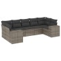 Set de sofás de jardín 7 piezas con cojines ratán PE gris de , Conjuntos de jardín - Ref: Foro24-3255327, Precio: 455,13 €, D...