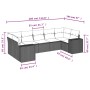Set de sofás de jardín 7 piezas con cojines ratán PE gris de , Conjuntos de jardín - Ref: Foro24-3255327, Precio: 455,13 €, D...