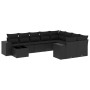 Set de sofás de jardín 10 pzas cojines ratán sintético negro de , Conjuntos de jardín - Ref: Foro24-3255392, Precio: 668,73 €...