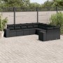 Set de sofás de jardín 10 pzas cojines ratán sintético negro de , Conjuntos de jardín - Ref: Foro24-3255442, Precio: 648,35 €...