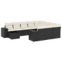 Set de sofás de jardín 11 pzas y cojines ratán sintético negro de , Conjuntos de jardín - Ref: Foro24-3255463, Precio: 655,49...