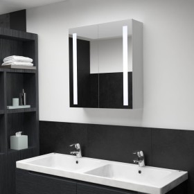 Mueble de baño con espejo LED 60x14x62 cm de vidaXL, Tocadores de baño - Ref: Foro24-285125, Precio: 114,14 €, Descuento: %