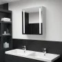 Mueble de baño con espejo LED 60x14x62 cm de vidaXL, Tocadores de baño - Ref: Foro24-285125, Precio: 116,22 €, Descuento: %