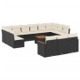Set sofás de jardín 14 pzas con cojines ratán sintético negro de , Conjuntos de jardín - Ref: Foro24-3226462, Precio: 774,07 ...