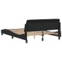 Estructura de cama con cabecero de terciopelo negro 140x200 cm de , Camas y somieres - Ref: Foro24-373194, Precio: 142,30 €, ...