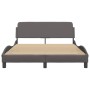 Estructura de cama con cabecero cuero sintético gris 120x200cm de , Camas y somieres - Ref: Foro24-373161, Precio: 149,83 €, ...
