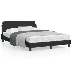 Estructura de cama con cabecero de terciopelo negro 120x200 cm de , Camas y somieres - Ref: Foro24-373154, Precio: 137,23 €, ...