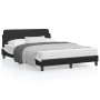 Estructura cama cabecero cuero sintético negro blanco 120x200cm de , Camas y somieres - Ref: Foro24-373163, Precio: 168,08 €,...