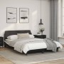 Estructura cama cabecero cuero sintético negro blanco 120x200cm de , Camas y somieres - Ref: Foro24-373163, Precio: 168,08 €,...