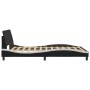 Estructura cama cabecero cuero sintético negro blanco 120x200cm de , Camas y somieres - Ref: Foro24-373163, Precio: 168,08 €,...