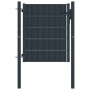 Puerta de valla de PVC y acero gris antracita 100x81 cm de vidaXL, Puertas de jardín - Ref: Foro24-145232, Precio: 130,01 €, ...