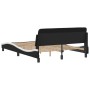 Estructura cama cabecero cuero sintético negro blanco 120x200cm de , Camas y somieres - Ref: Foro24-373163, Precio: 168,08 €,...