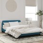 Estructura de cama con cabecero terciopelo azul 120x200 cm de , Camas y somieres - Ref: Foro24-373156, Precio: 142,74 €, Desc...