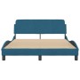 Estructura de cama con cabecero terciopelo azul 120x200 cm de , Camas y somieres - Ref: Foro24-373156, Precio: 142,74 €, Desc...