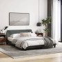 Estructura de cama con cabecero tela gris oscuro 160x200 cm de , Camas y somieres - Ref: Foro24-373206, Precio: 195,56 €, Des...