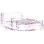 Estructura cama cabecero cuero sintético blanco negro 140x200cm de , Camas y somieres - Ref: Foro24-373204, Precio: 177,94 €,...