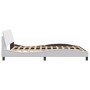 Estructura de cama cabecero cuero sintético blanco 160x200 cm de , Camas y somieres - Ref: Foro24-373219, Precio: 154,32 €, D...