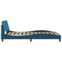 Estructura de cama con cabecero terciopelo azul 140x200 cm de , Camas y somieres - Ref: Foro24-373196, Precio: 150,26 €, Desc...