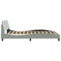 Estructura de cama con cabecero terciopelo gris claro 160x200cm de , Camas y somieres - Ref: Foro24-373212, Precio: 166,98 €,...
