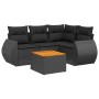 Set de muebles de jardín 5 pzas y cojines ratán sintético negro de , Conjuntos de jardín - Ref: Foro24-3257315, Precio: 359,1...