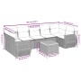 Set de sofás de jardín 8 pzas y cojines ratán sintético gris de , Conjuntos de jardín - Ref: Foro24-3257250, Precio: 496,37 €...