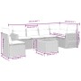 Set de sofás de jardín 7 piezas con cojines ratán PE gris de , Conjuntos de jardín - Ref: Foro24-3257362, Precio: 453,59 €, D...