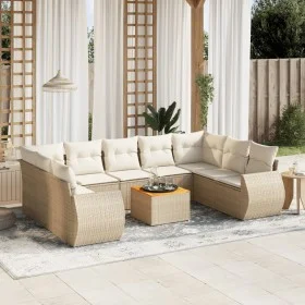 Garden sofa set with beige cushions 10 pieces synthetic rattan by , Garden sets - Ref: Foro24-3257479, Price: 719,18 €, Disco...