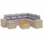 Juego de sofás de jardín con cojines beige 8 pzas ratán PE de , Conjuntos de jardín - Ref: Foro24-3257893, Precio: 508,96 €, ...