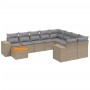 Set de sofás de jardín 11pzas con cojines ratán sintético beige de , Conjuntos de jardín - Ref: Foro24-3257963, Precio: 683,7...