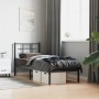 Estructura de cama con cabecero metal negro 80x200 cm de , Camas y somieres - Ref: Foro24-355552, Precio: 69,67 €, Descuento: %