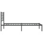 Estructura de cama con cabecero metal negro 80x200 cm de , Camas y somieres - Ref: Foro24-355552, Precio: 69,67 €, Descuento: %