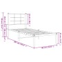 Estructura de cama con cabecero metal negro 80x200 cm de , Camas y somieres - Ref: Foro24-355552, Precio: 69,67 €, Descuento: %