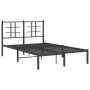Estructura de cama con cabecero metal negro 120x200 cm de , Camas y somieres - Ref: Foro24-355559, Precio: 98,14 €, Descuento: %