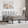 Estructura de cama con cabecero metal negro 120x200 cm de , Camas y somieres - Ref: Foro24-355559, Precio: 98,14 €, Descuento: %