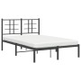 Estructura de cama con cabecero metal negro 120x200 cm de , Camas y somieres - Ref: Foro24-355559, Precio: 98,14 €, Descuento: %