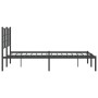 Estructura de cama con cabecero metal negro 120x200 cm de , Camas y somieres - Ref: Foro24-355559, Precio: 98,14 €, Descuento: %