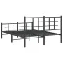 Black metal headboard and footboard bed frame 135x190 cm by , Beds and slatted bases - Ref: Foro24-355578, Price: 93,64 €, Di...
