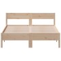Estructura de cama con cabecero madera maciza pino 140x200 cm de , Camas y somieres - Ref: Foro24-842750, Precio: 116,33 €, D...