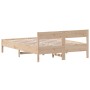 Estructura de cama con cabecero madera maciza pino 140x200 cm de , Camas y somieres - Ref: Foro24-842750, Precio: 116,33 €, D...