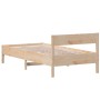 Estructura de cama con cabecero madera maciza pino 90x190 cm de , Camas y somieres - Ref: Foro24-842778, Precio: 85,08 €, Des...