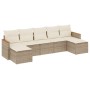 Set sofás de jardín 7 piezas y cojines ratán sintético beige de , Conjuntos de jardín - Ref: Foro24-3226233, Precio: 390,96 €...