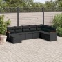 Set de sofás de jardín 8 piezas y cojines ratán sintético negro de , Conjuntos de jardín - Ref: Foro24-3226244, Precio: 495,3...