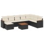 Set de sofás de jardín 8 piezas y cojines ratán sintético negro de , Conjuntos de jardín - Ref: Foro24-3226252, Precio: 460,5...