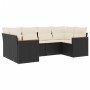 Set de sofás de jardín 6 piezas y cojines ratán sintético negro de , Conjuntos de jardín - Ref: Foro24-3226259, Precio: 361,7...