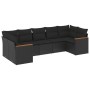 Set de comedor de jardín 7 pzas y cojines ratán sintético negro de , Conjuntos de jardín - Ref: Foro24-3226265, Precio: 477,5...