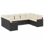 Set de sofás de jardín 8 piezas y cojines ratán sintético negro de , Conjuntos de jardín - Ref: Foro24-3226273, Precio: 498,1...