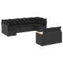 Set de sofás de jardín 8 piezas y cojines ratán sintético negro de , Conjuntos de jardín - Ref: Foro24-3226286, Precio: 565,2...