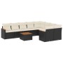 Set de sofás de jardín 10 pzas cojines ratán sintético negro de , Conjuntos de jardín - Ref: Foro24-3226308, Precio: 535,74 €...