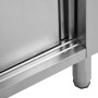 Mesa de trabajo puertas correderas acero inox 100x50x(95-97) de vidaXL, Restauración - Ref: Foro24-51050, Precio: 240,54 €, D...